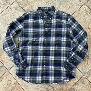 J. Crew Long Sleeve Button Down Plaid Oxford Shirt Men’s L Large Casual